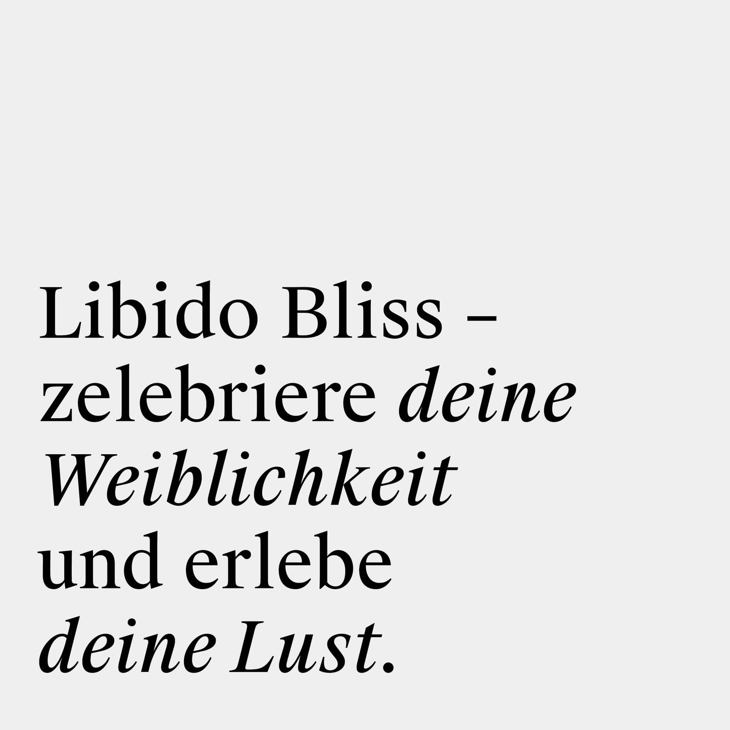 Libido Bliss